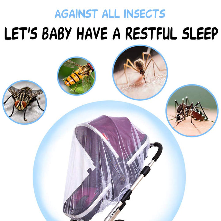 Mosquito Net for Stroller (2 Pack) - Durable Baby Stroller Mosquito Net - Perfect Bug Net for Strollers, Bassinets, Cradles, Playards, Pack N Plays and Portable Mini Crib (Coffee) …