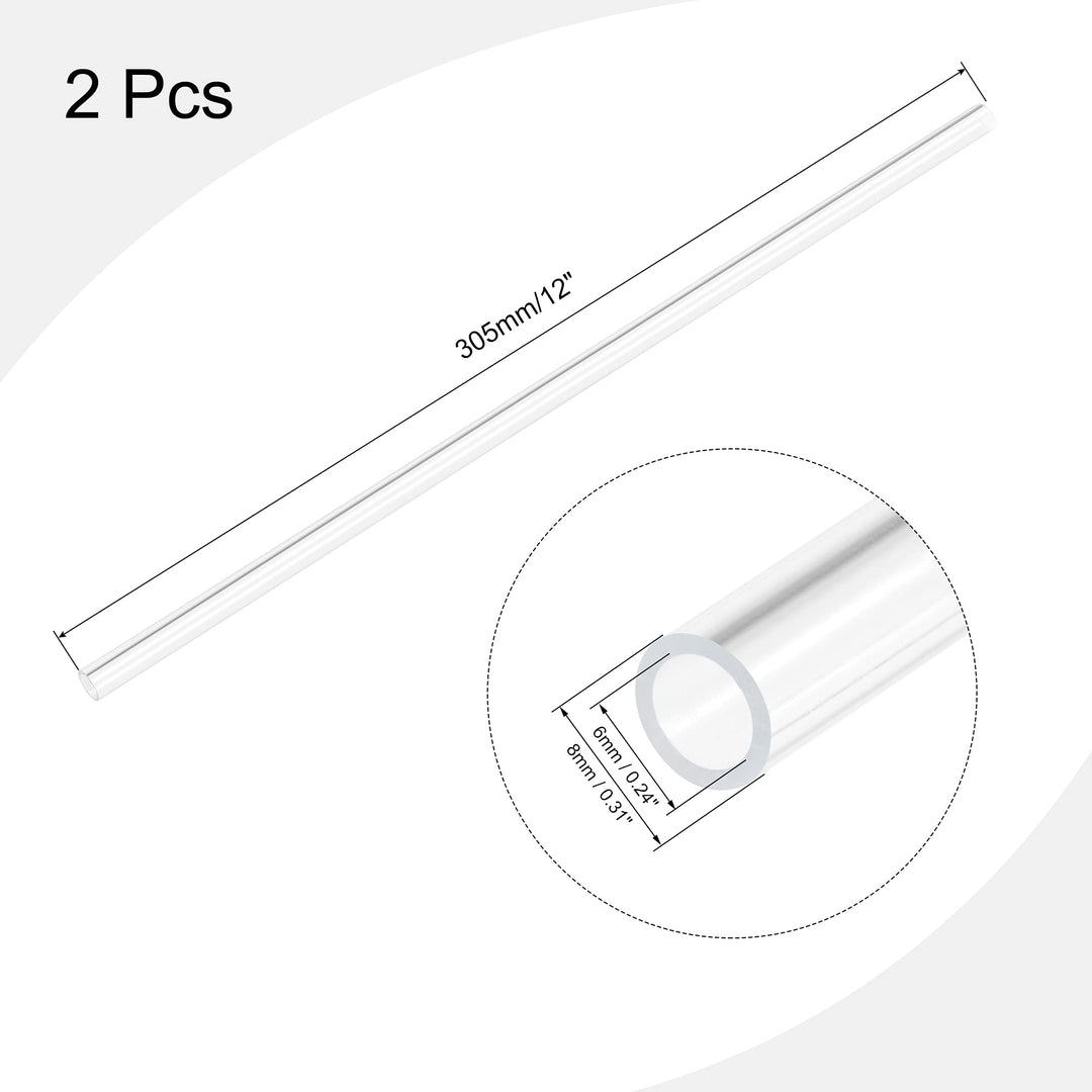 MECCANIXITY Acrylic Pipe Rigid Round Tube Clear 6mm ID 