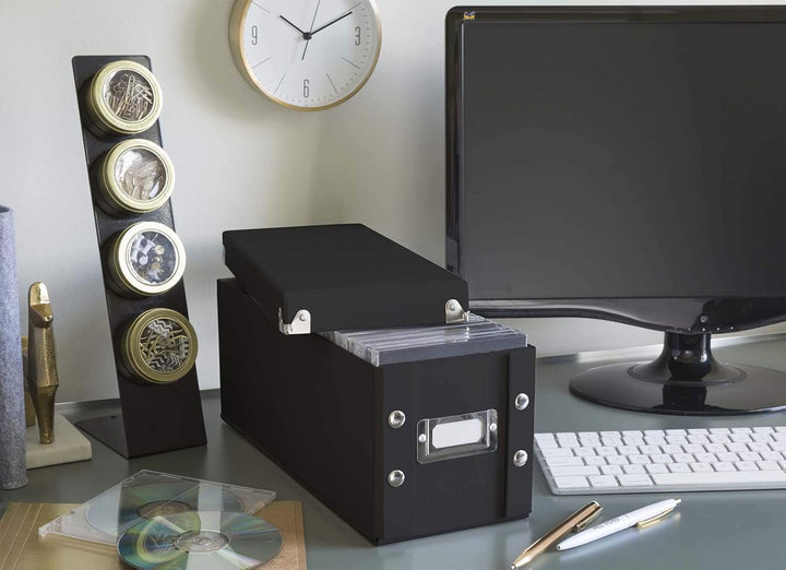 Snap-N-Store CD Storage Box - 2 Pack - Durable 5.1 x 5.