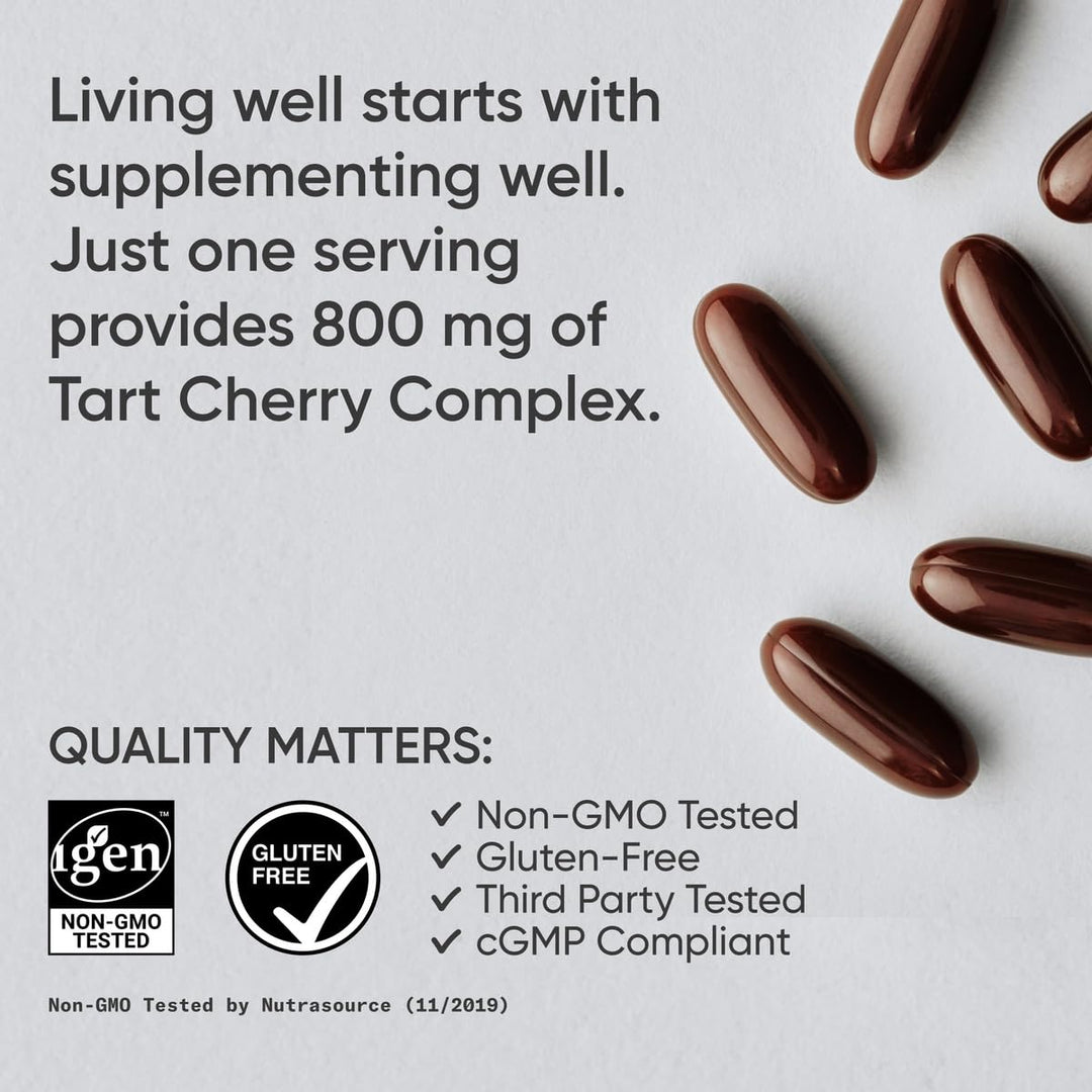 Tart Cherry Concentrate - Made from Montmorency Tart Cherries - Non-GMO &amp; Gluten Free (60 Liquid Softgels)