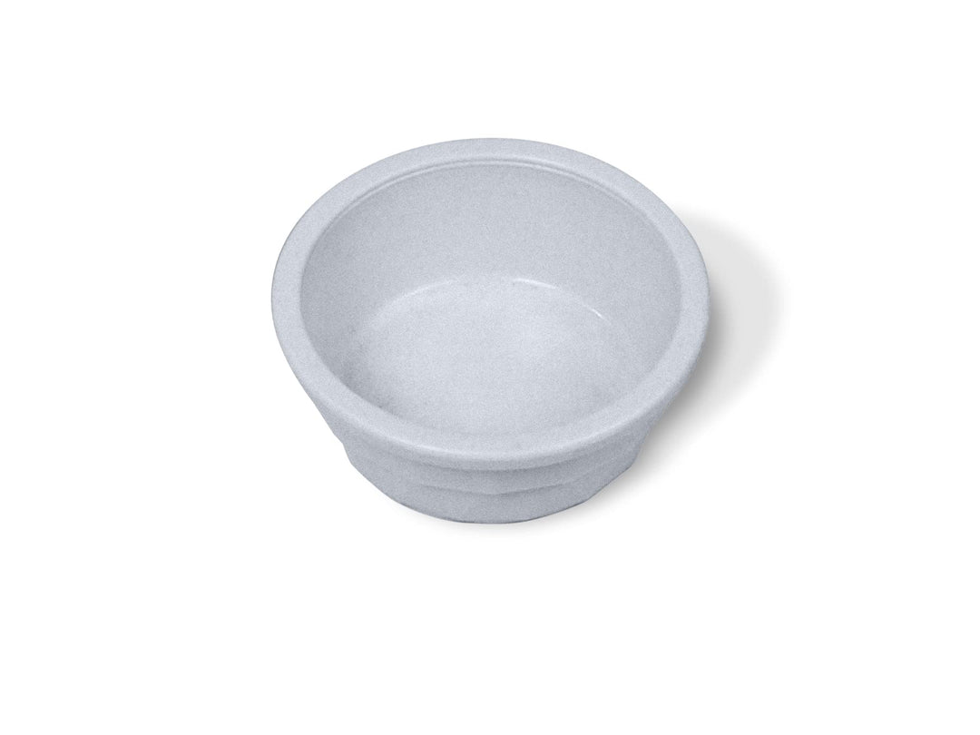 Pets Crock Style Heavyweight Medium Bowl, 20 Ounce Food And Water Dish For Cats And Dogs, Greystone