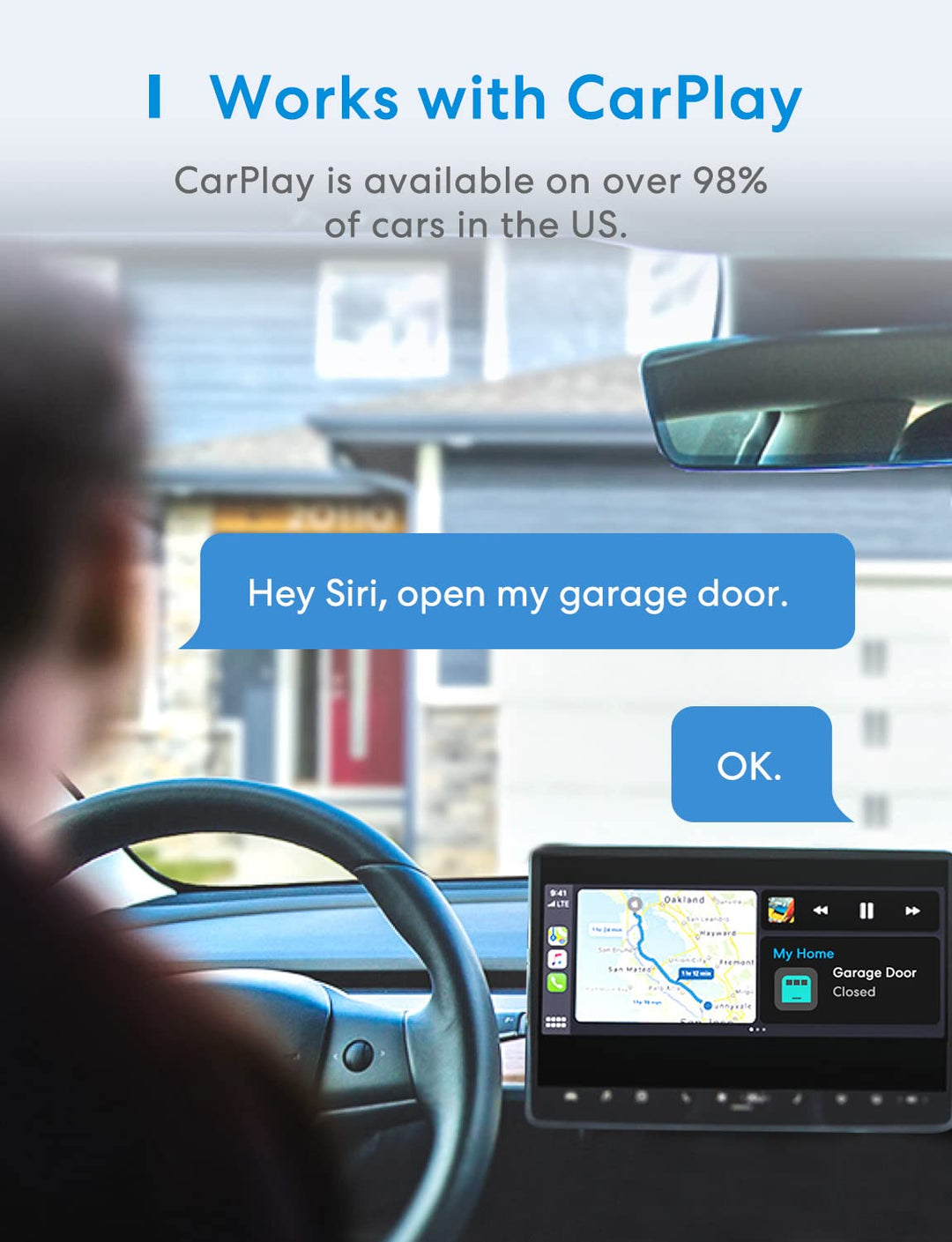 meross Smart Garage Door Opener Remote with External An