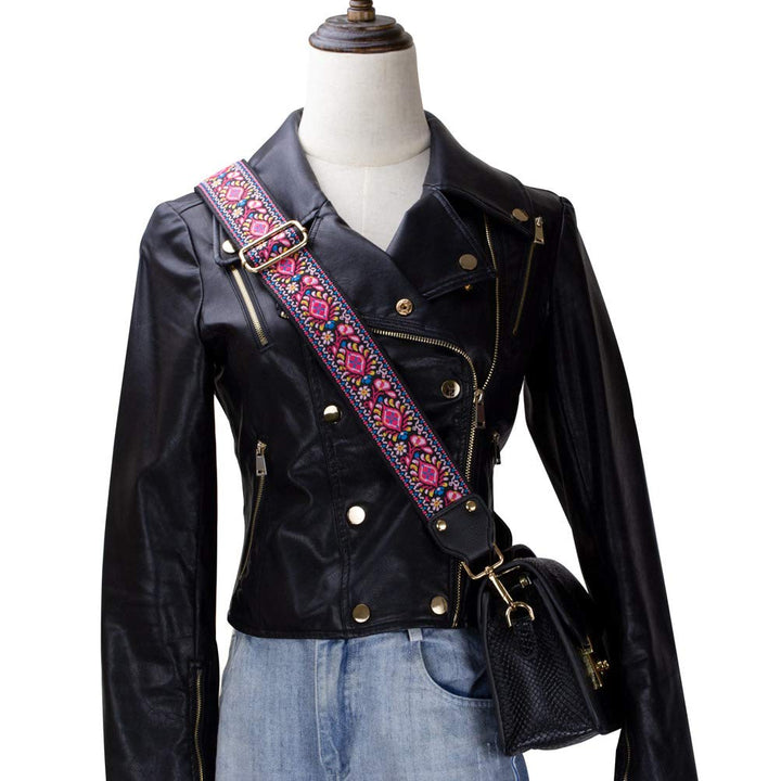 Allzedream Adjustable Guitar Style Purse Strap Replacement Crossbody Bags Jacquard Weave Embroidered (Vernal Equinox)