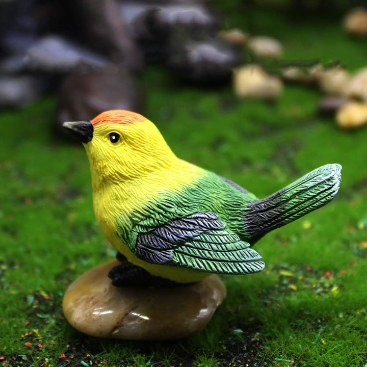Miniature Bird Decorative Figurines 3 Pcs Mini Bird Figures Animal Model Toys Fairy Garden Decoration Plant Flower Pots Ornaments