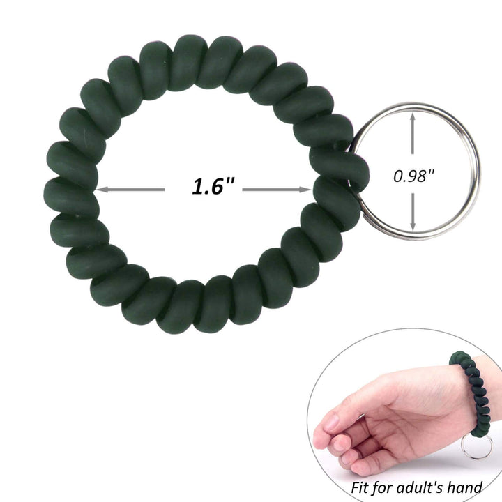 BIHRTC 5 Color Wrist Keychain Plastic Spring Flexible S