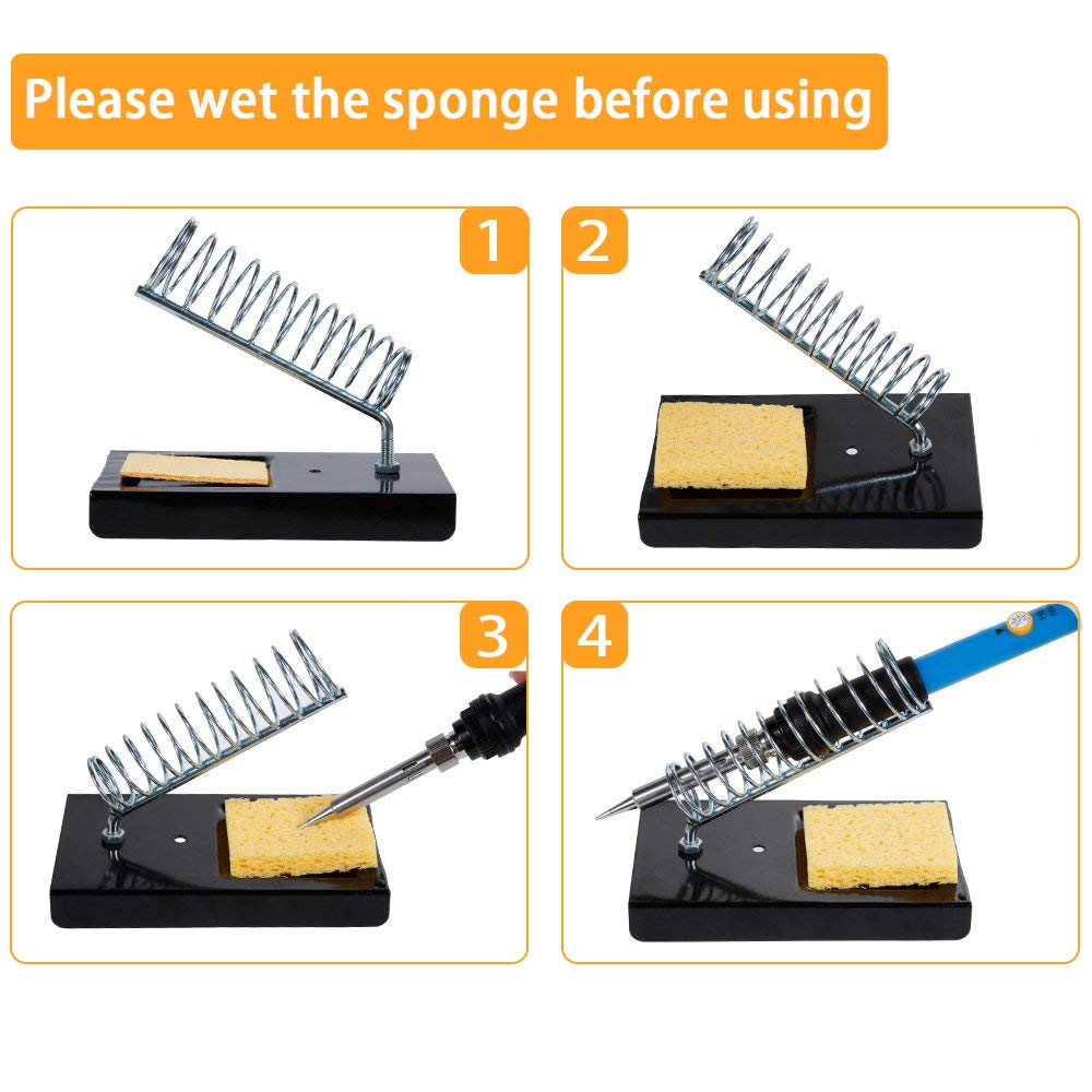 Soldering Iron Kit 15 In 1, 60W 110V Adjustable Temperature Welding Tool with Solder Tips, Solder Wire, Desoldering Pump, Tweezers, Stripper Cutter, Tool Bag