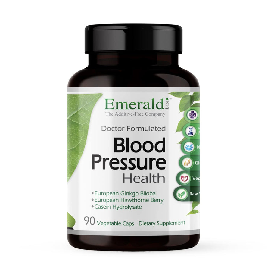 Blood Pressure Health - Made with Hawthorn Berry, Ginkgo Biloba, Magnesium & More to Support Blood Pressure Levels in a Normal Range - 90 Vegetable Capsules