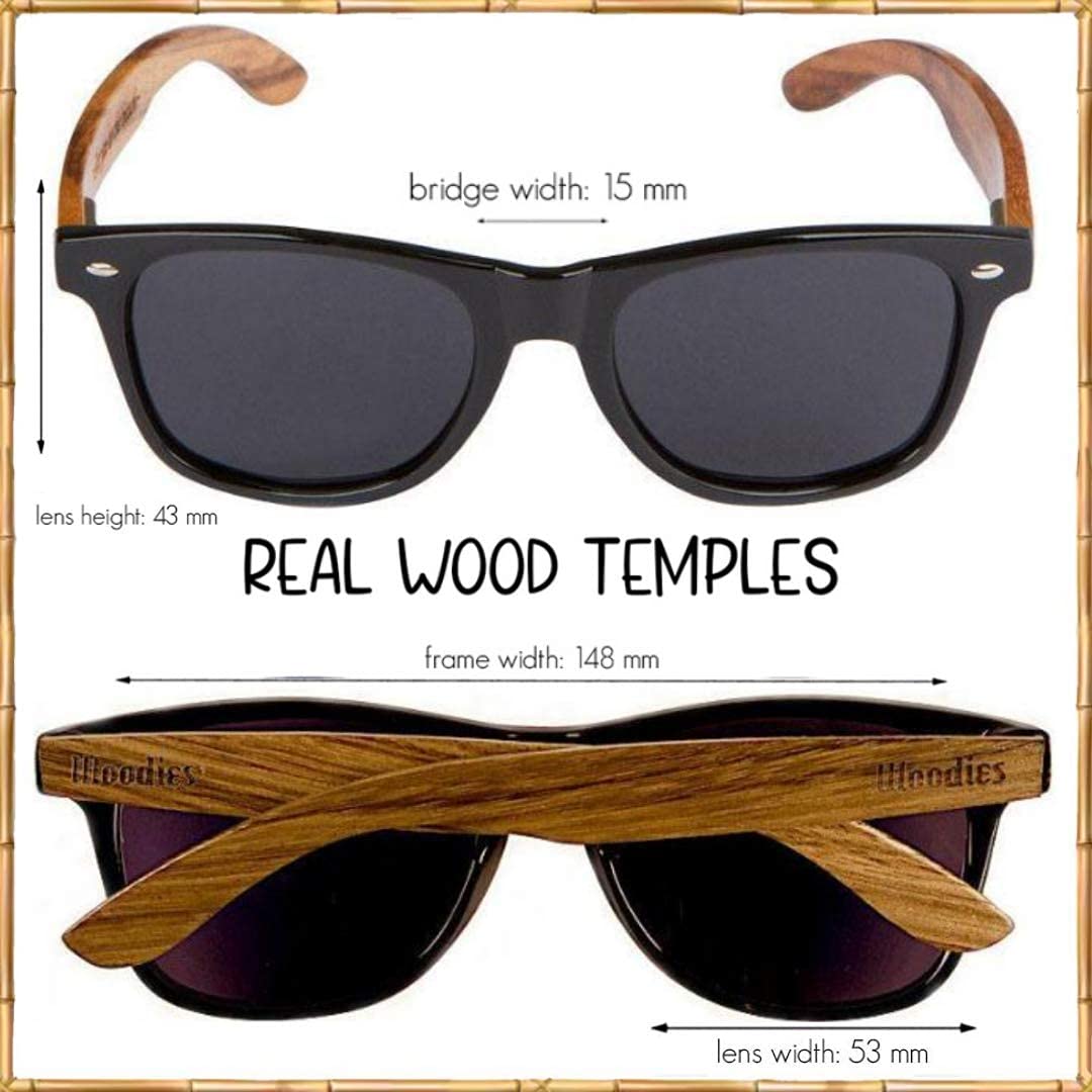 Woodies Walnut Wood Sunglasses with Dark Polarized Lens