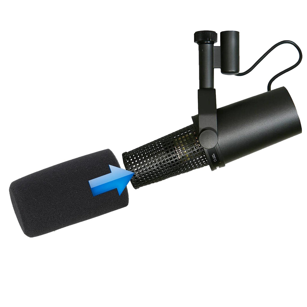 SM7B Windscreen Mic Foam Replacement for Shure SM7B SM7dB Vocal Microphone A7WS Pop Filter, Noise-Cancellation Windsock Cover