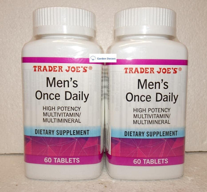 Trader Joe&#39;s2 Trader Joe’s Men’s Once Daily High Potency Multivitamin/Multimineral Dietary Supplement 60 Tablets (Two Bottles)
