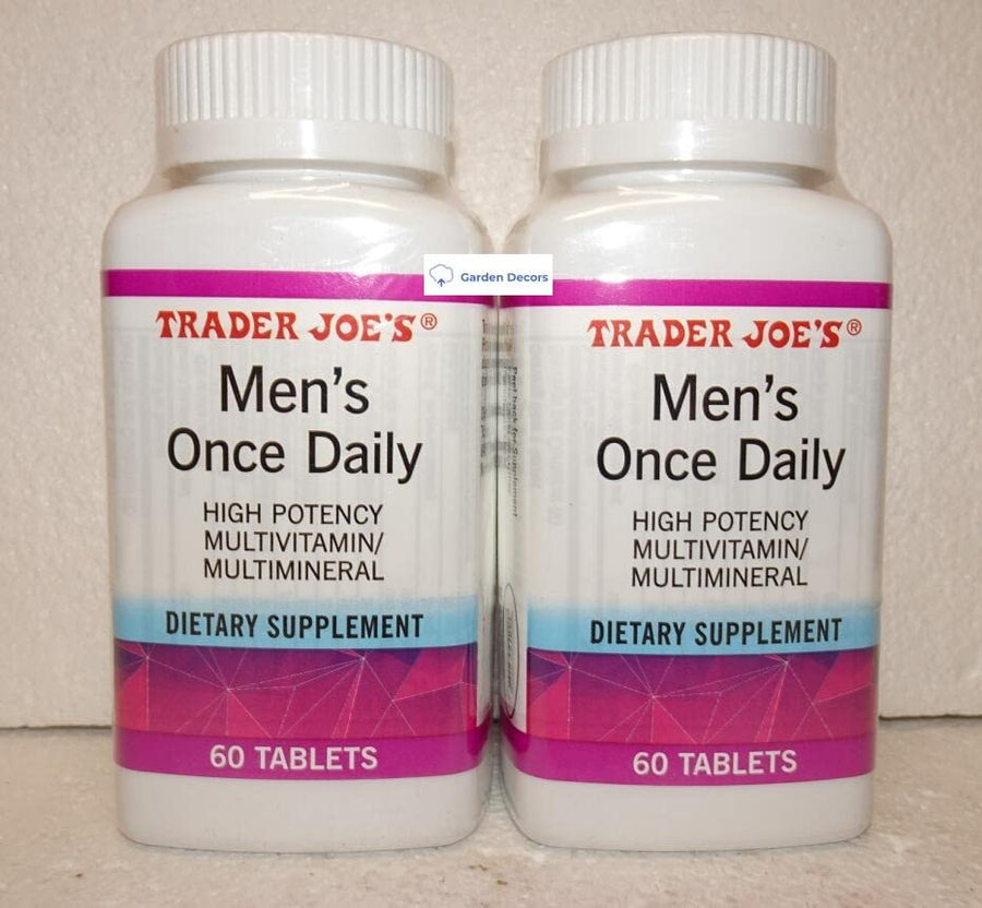 Trader Joe’s Men’s Once Daily High Potency Multivitamin/Multimineral Dietary Supplement 60 Tablets (Two Bottles)