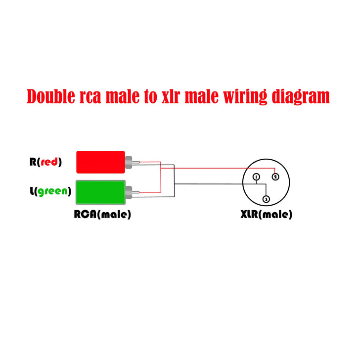 SiYear XLR Male to 2 x Phono RCA Plug Adapter Y Splitte