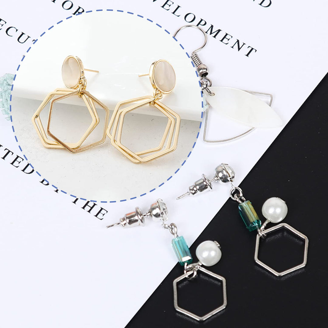 Hoop Jewelry Making, 60PCS Earrings for Jewelry Making Earring Beading Hoops for DIY Earring Making Supplies(3 Shapes)
