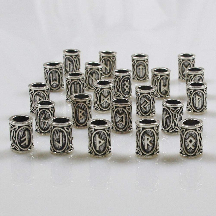 24 PCS Viking Hair Beads Beard Hair Beard Beads 6 PCS Pull Hair Pin Quick Beader 100 PCS Black Rubber Bands and a Bag