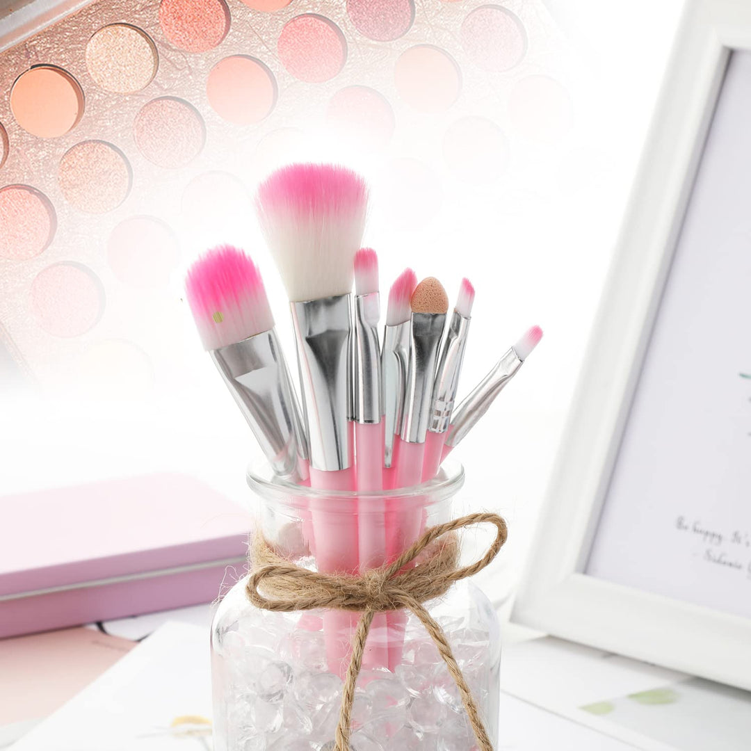 7Pcs Girl Makeup Brushes,Synthetic Fiber Make up Brush Set Foundation Blush eyeshadow Eyebrow Lip Brush Blending Cosmetic Beauty Brushes