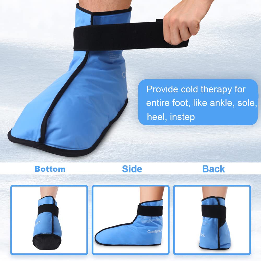 Comfpack Large Foot Ice Pack Wrap for Plantar Fasciitis
