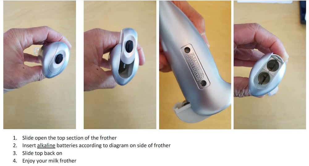Powerful Battery Operated Handheld Milk Frother Foam Ma