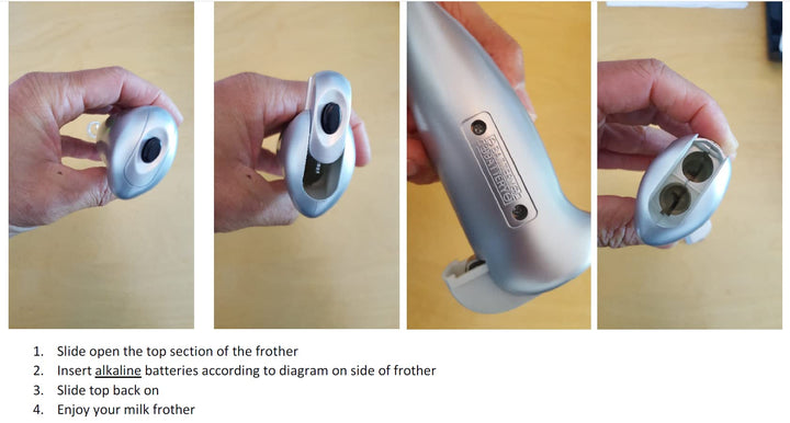 Powerful Battery Operated Handheld Milk Frother Foam Ma