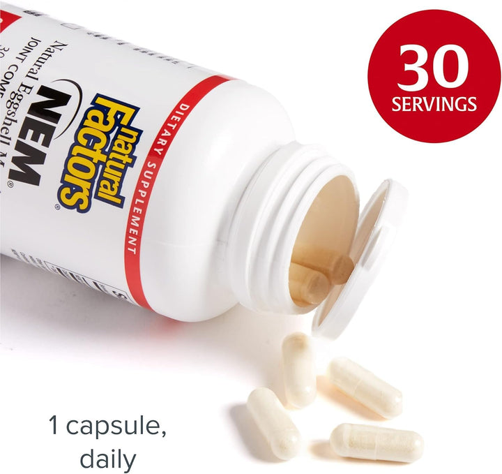 , NEM Natural Eggshell Membrane, Promotes Joint Comfort and Flexibility, 30 Capsules