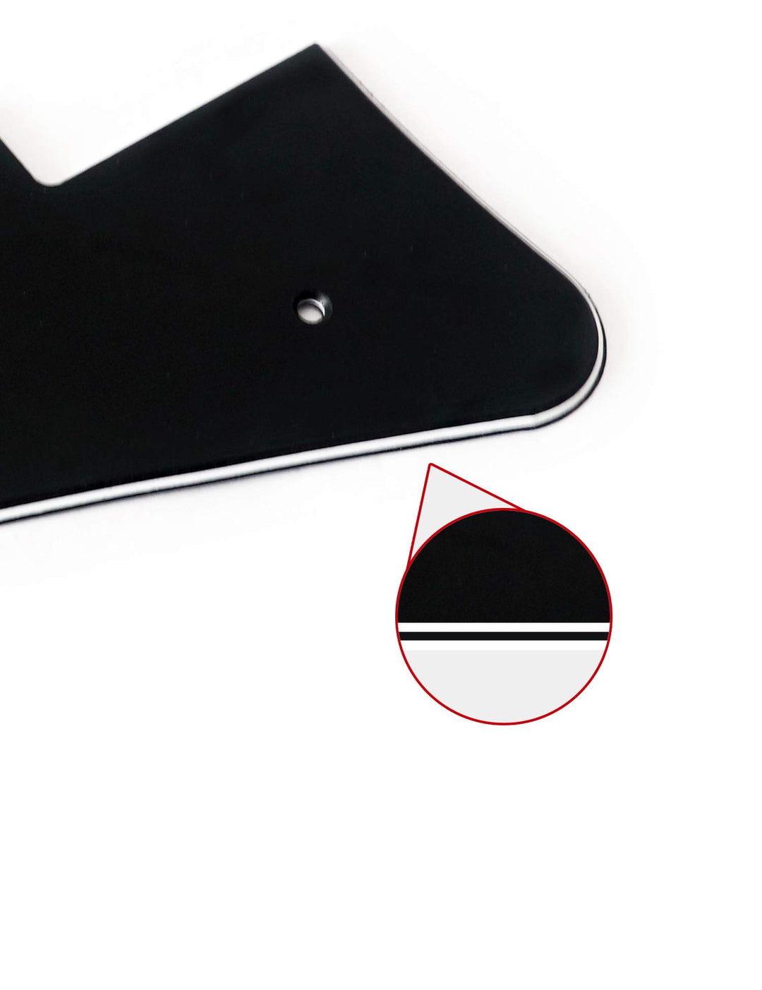 Electric Guitar Pickguard Scratch Plate 3 Ply Compatible with Les Paul LP Style Electric Guitar Black.
