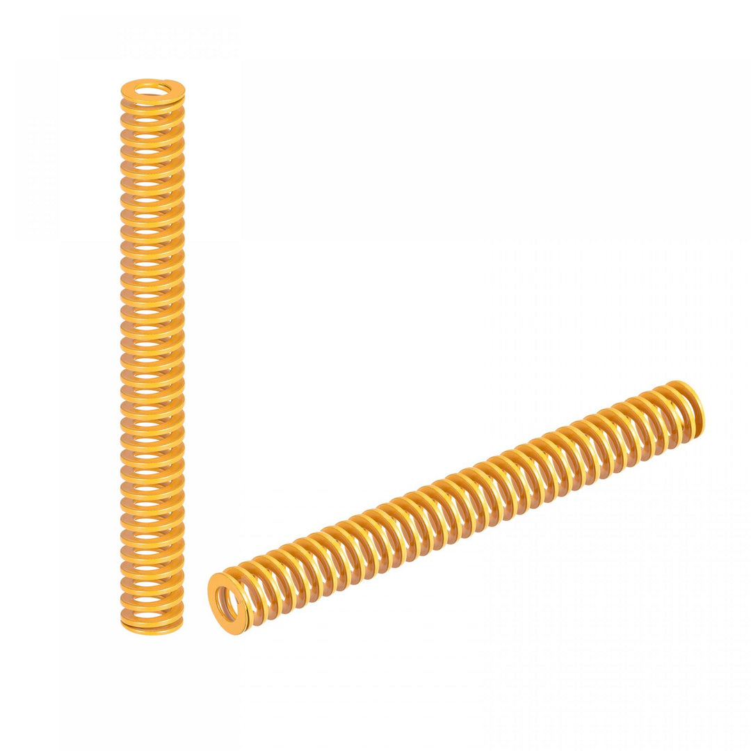 3D Printer Die Spring, 16mm OD 125mm Long 2pcs Spiral Stamping Light Load Compression Mould Die Springs for 3D Printer Electric Part, Yellow