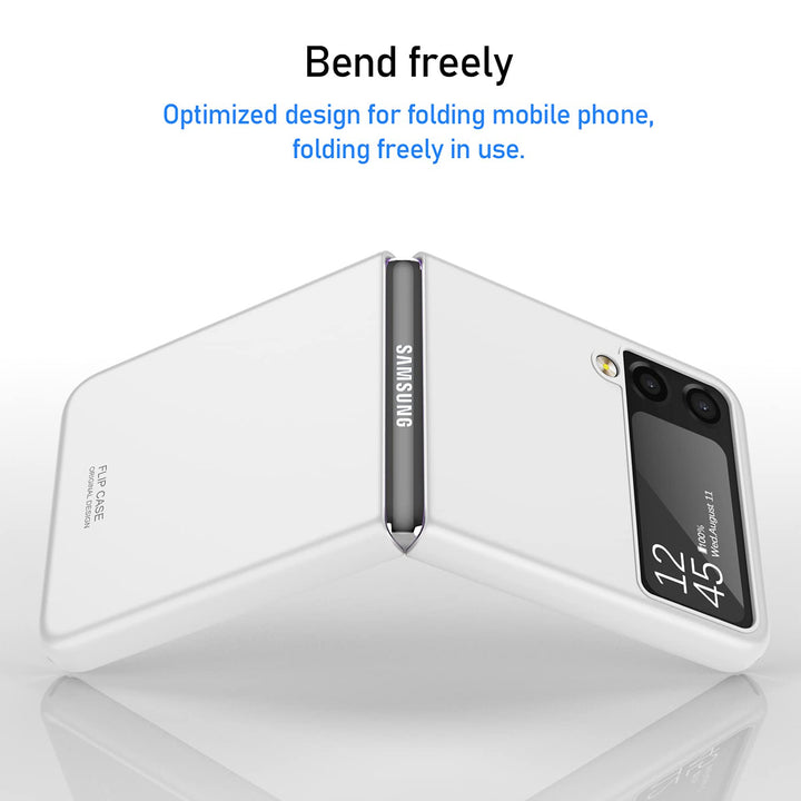 Galaxy Z Flip 3 Ultra Thin Hard PC Case - Shookproof, Anti-Drop, Wear-Resistant (White)