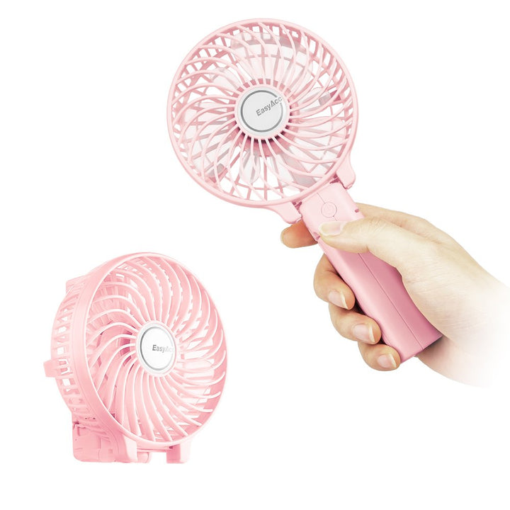 Mini Handheld Fan, USB Desk Fan Small Personal Portable Stroller Table Fan with Rechargeable Battery Operated Cooling Folding Electric Fan 3-10H Working Hours for Travel Office Outdoor