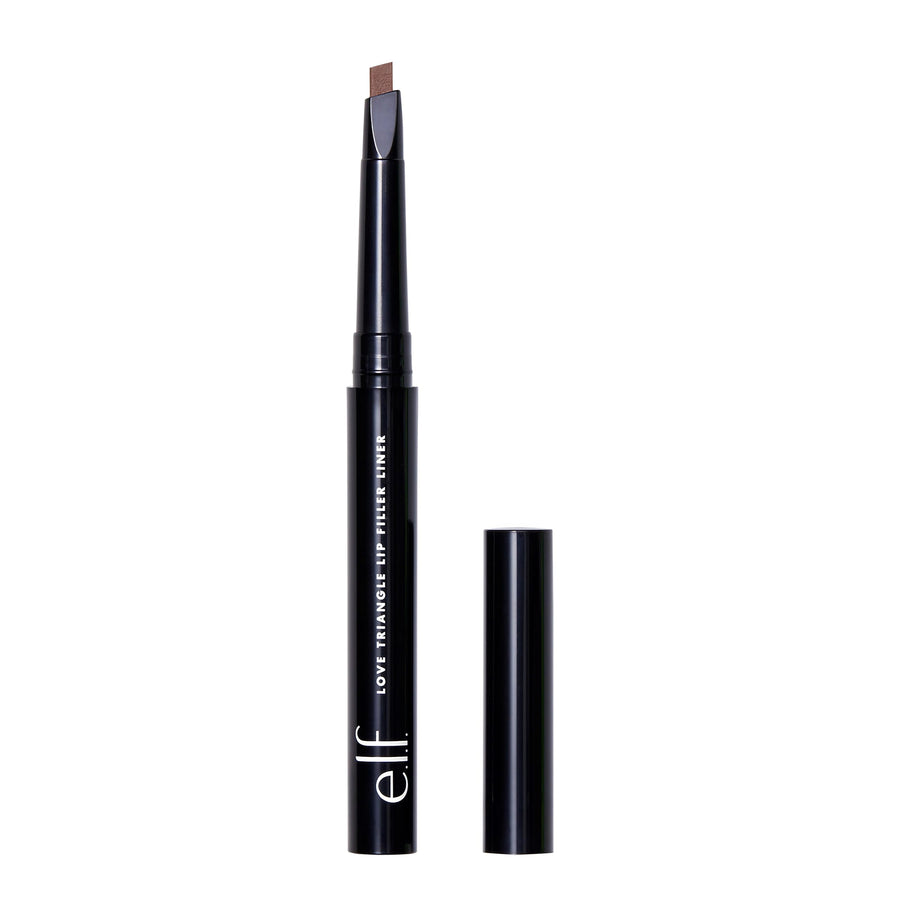 Love Triangle Lip Filler Liner, 2-in-1 Lip Liner Pencil For Sculpting & Filling, Long-Lasting Intense Color, Deep Brown
