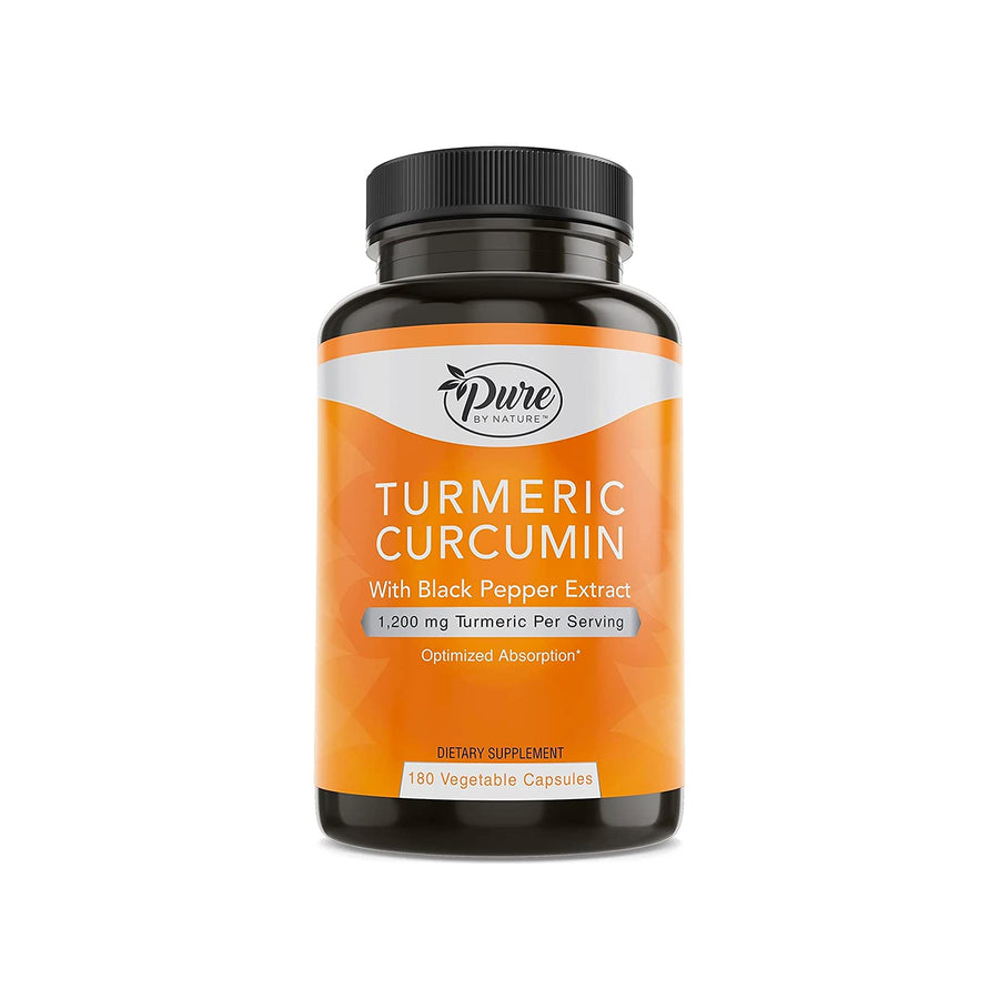 Turmeric Curcumin with Black Pepper Extract 10 mg Capsules, 1200 mg per Serving, Organic, High Absorption Antioxidant Support (180 Count)
