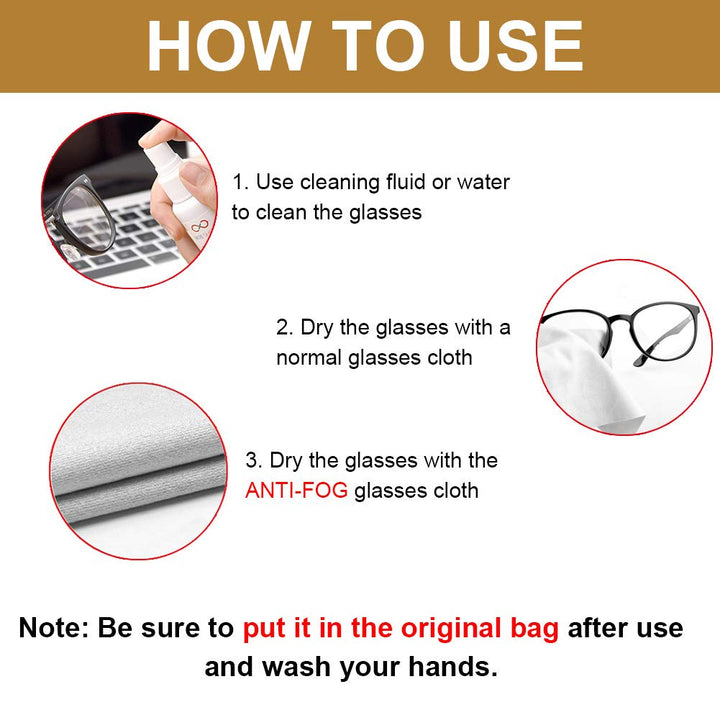 Anti-Fog Cloth,Microfiber Cleaning Cloth,Lens Wipes Reu