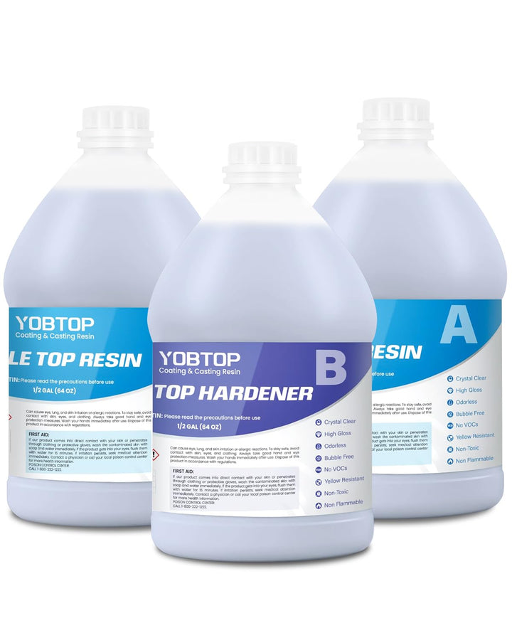 Epoxy Resin Kit - Crystal Clear Resin & Hardener Casting Fast Epoxy for Jewelry Crafts & Art Resin - Food Safe, Self Leveling with High Gloss, UV & Heat Resistant, No Bubble & Yellowing 16 Oz