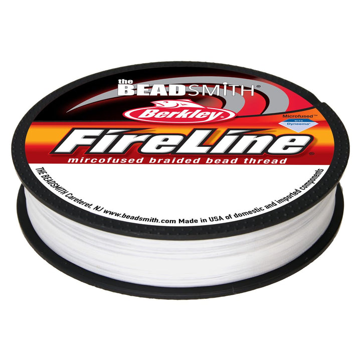 Fireline by Berkley – Micro-Fused Braided Thread – 6lb. Test, 006”/.15mm Diameter, 50 Yard Spool, Crystal Color – Super Strong Stringing Material for Jewelry Making and Bead Weaving