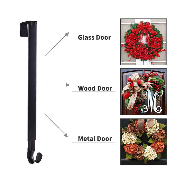 Sattiyrch Wreath Hanger,Adjustable Metal Over Door Hook