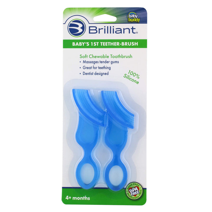 Baby Buddy 2 Count Baby&#39;s 1st Toothbrush Blue