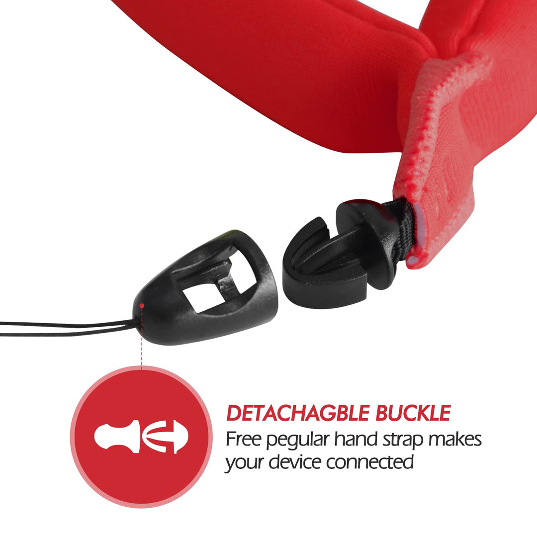 Waterproof Camera Float, Universal Foam Floating Wrist Strap for GoPro Hero 11 10 9 8 7 6 5, Nikon, Olympus, Canon, Keys, Sunglasses and Phones Orange &amp; Red