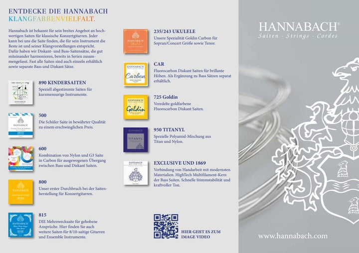 Hannabach 652527 Series 815 Medium Tension Silver Plated String