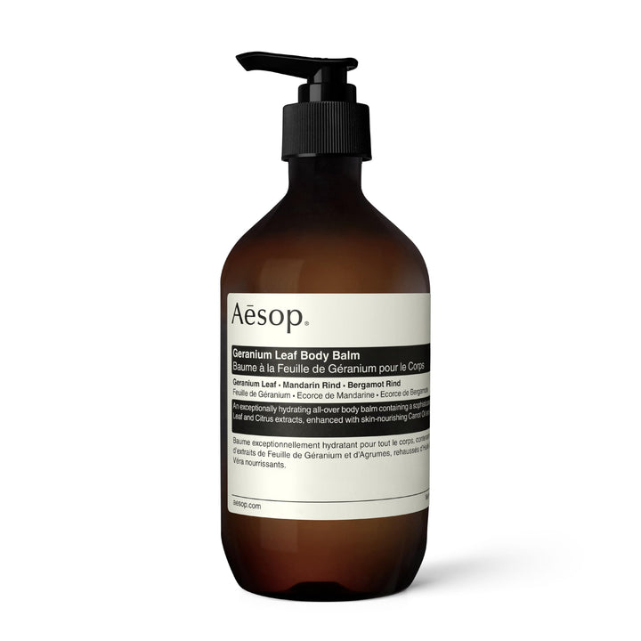 Aesop Geranium Leaf Body Balm | Skin Softening Rich Blend of Nourishing Nut Oils, Geranium Leaf and Citrus Extracts | 16.5 oz