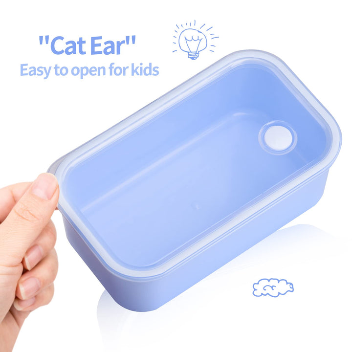 Bento Box for Kids, Kids Lunch Box with 3 Removable Compartments, Toddler Lunch Box for Daycare, School, Ideal Portion Size for Ages 3 to 7 BPA-Free Dishwasher Safe-Green - Purple