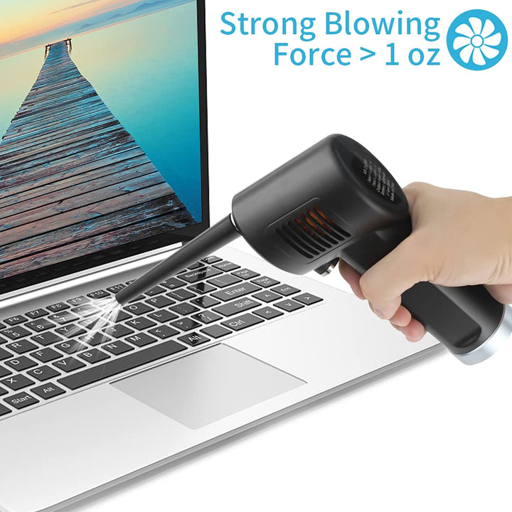 Cordless Air Duster, Air Keyboard Cleaner, Compressed Air Can Duster, Spray Canned Air Duster for Computers, Rechargeable Blower for Keyboard Cleaning, 6000mAh