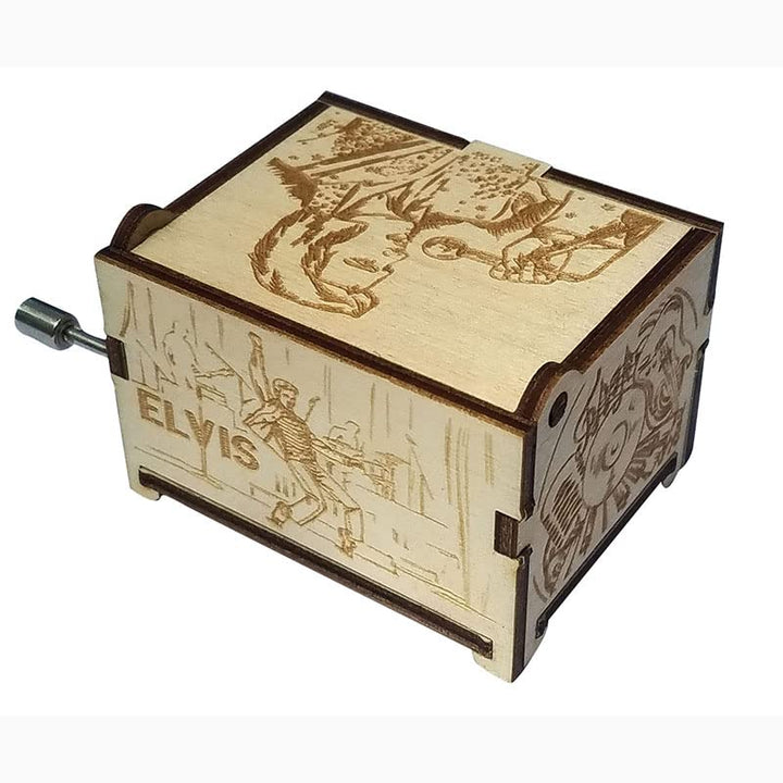 TheLaser&#39;sEdge, Elvis Presley Mini Music Box with Can’t Help Falling in Love, Gifts for Women, Men, Birthday, Christmas, Mother’s Day, Anniversary or Merchandise Decor - Standard