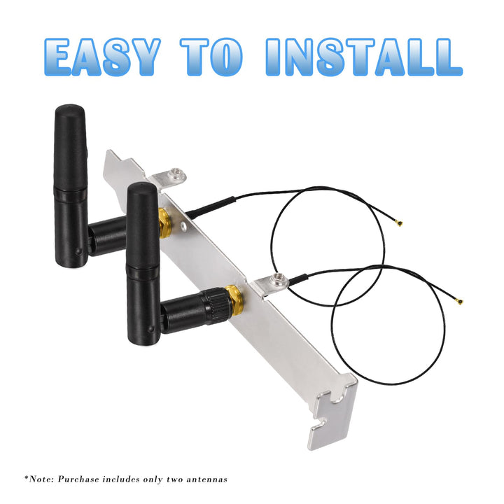Eightwood Small WiFi Antenna Dual Band 2.4GHz 5GHz RP-S