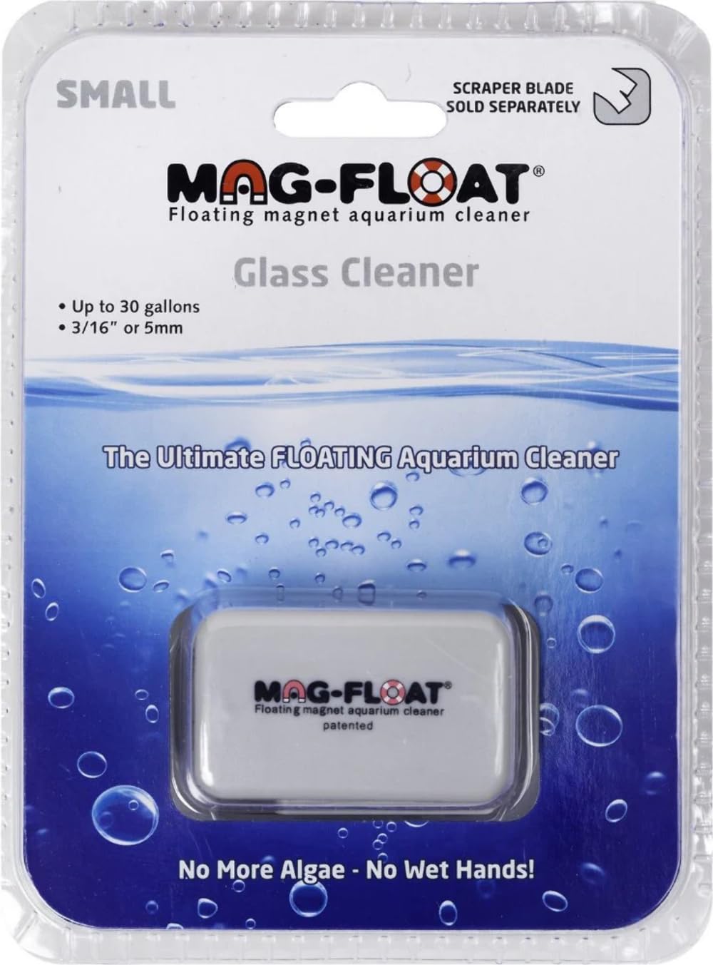 AGU030SM Mag-Float Glass Aquarium Cleaner, Small
