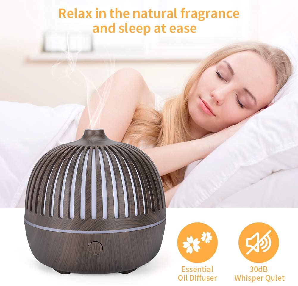 Cool Mist Humidifier 3-in -1 Essential Oil Diffuser 30 dB Quiet Humidifier Auto-off Humidifier Mini Humidifiers for Bedroom Baby Room Office, with 7 Color Night Light Function