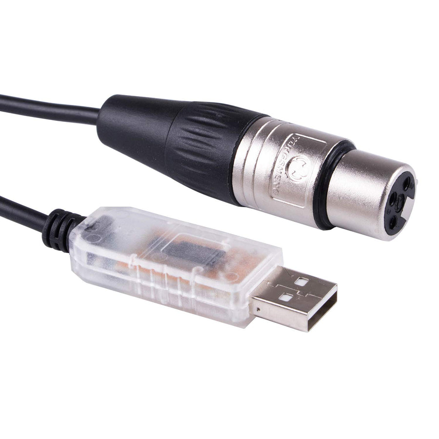 Suamdoen USB to DMX512 3PIN XLR Interface Adapter Compu