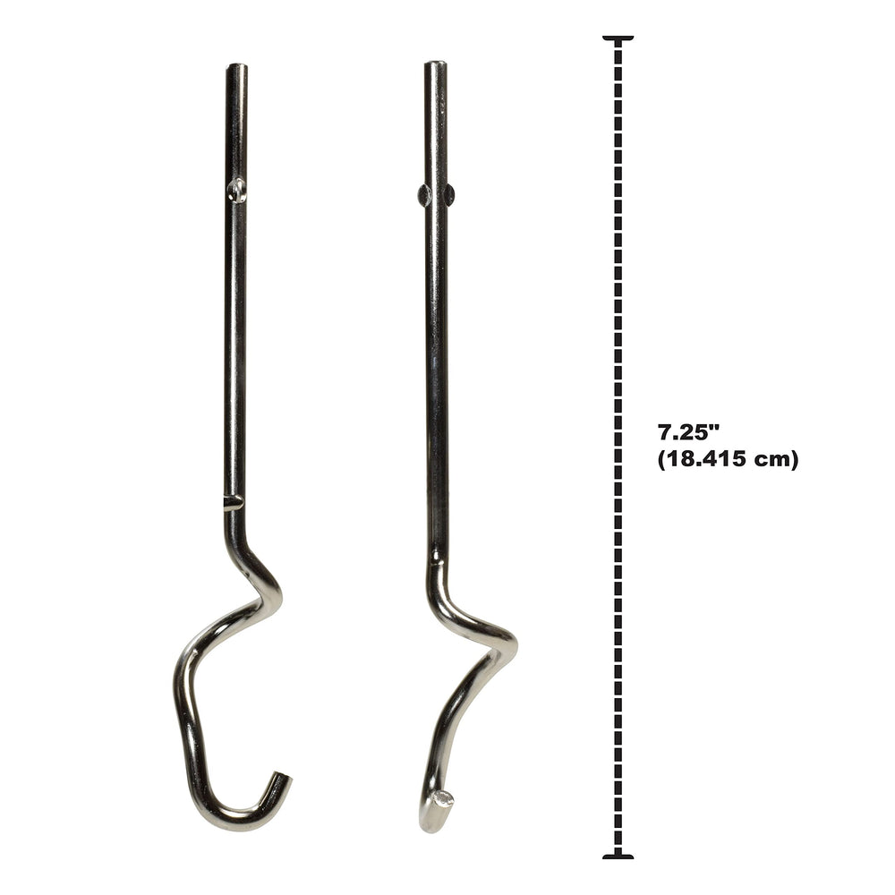 Stainless Steel Dough Hooks Compatible with KitchenAid Hand Mixers KHM2DH