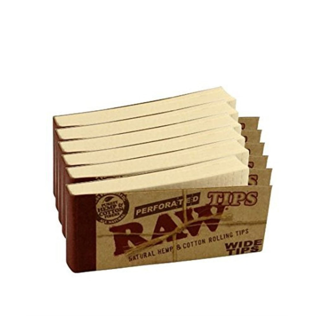 RAW Natural Unrefined Hemp Cotton Wide Tips 50 tips per