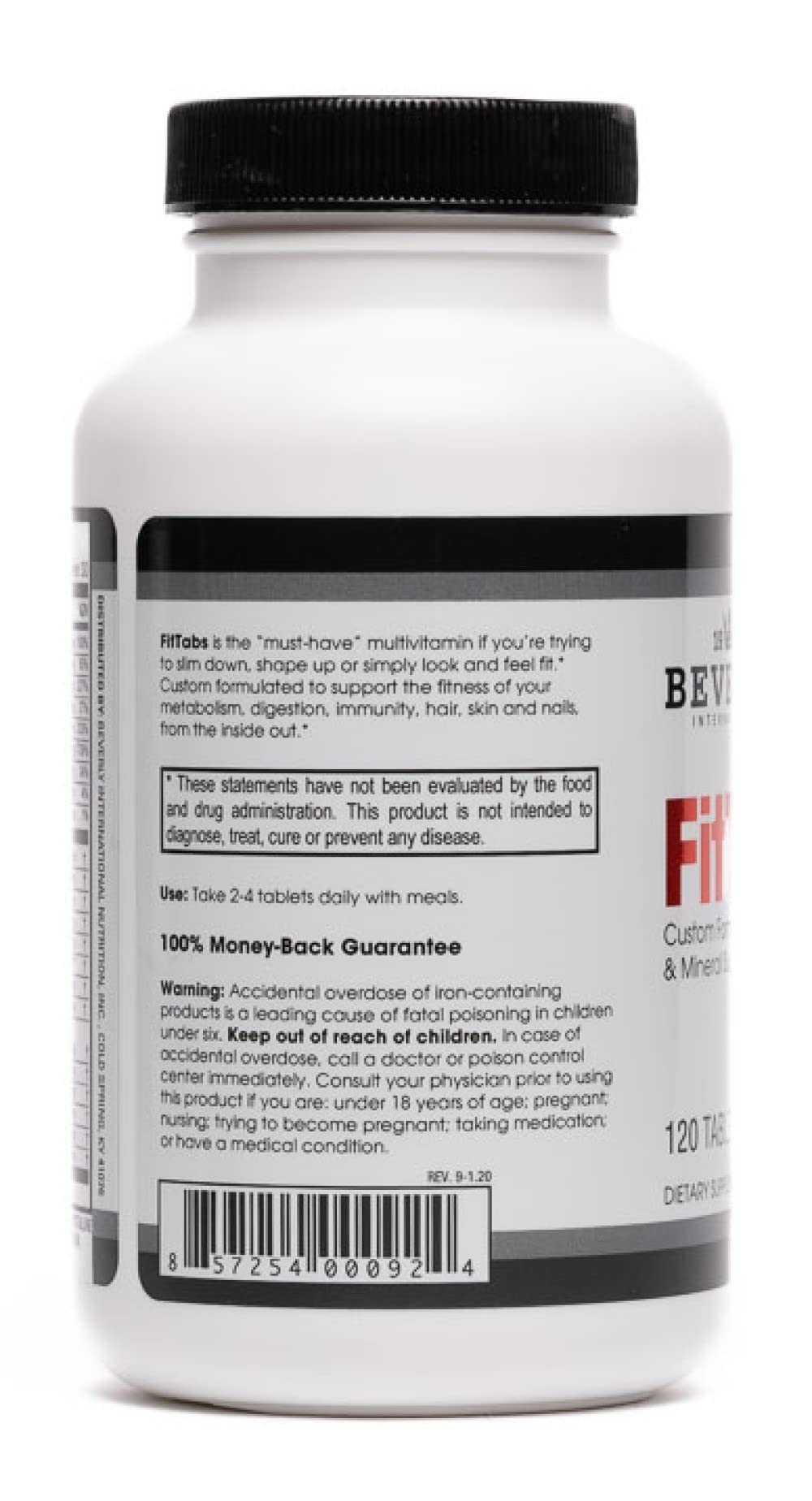 Fit Tabs Daily Multi-Vitamin/Mineral with Iron Peptonate,120 Tablets. (30 Servings) Notice The Difference. Don’t Miss Out on The Healthy Benefits. Your Mind &amp; Body is Priority.