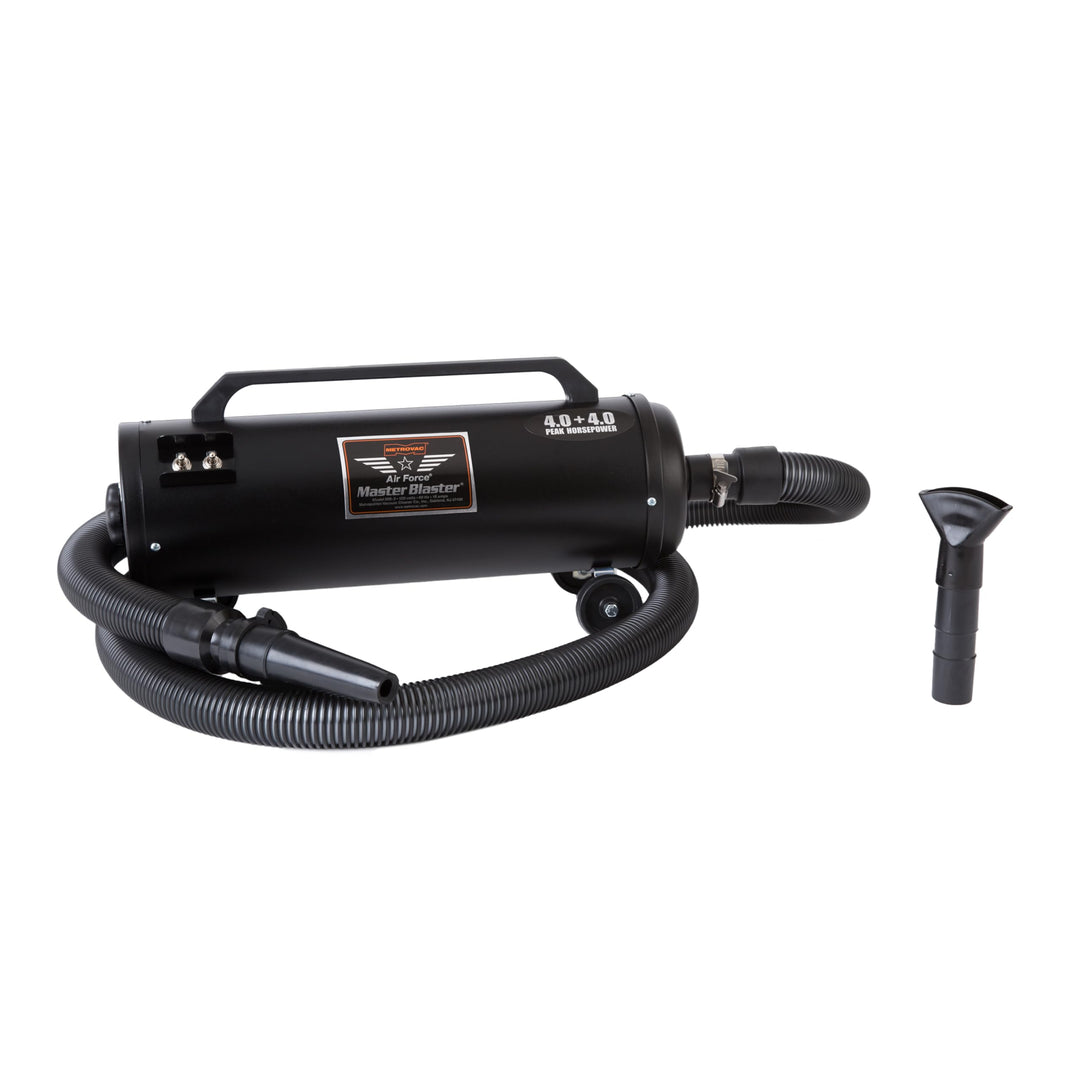 MB-3 Air Force Blaster Pet Dryer, Professional Blower, Efficient Cleaner, 4.0 Peak HP Twin Fan Motors 120V, 10 Ft Commercial Hose, 2 Speed
