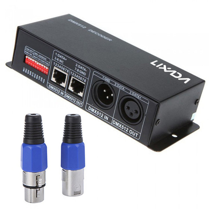 Lixada DC 12V-24V 3 Channel DMX Decorder LED Controller