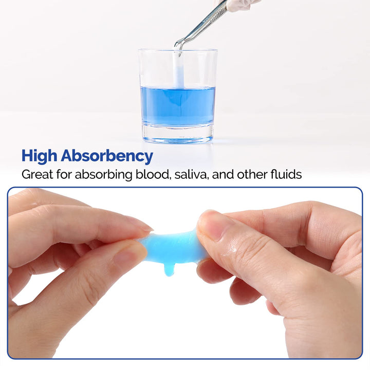 50 Pcs Dental Cotton Rolls #2 1.5 for Mouth, Nosebleed Stopper Plugs Non Sterile